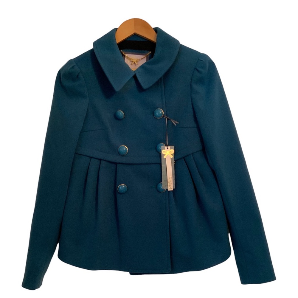 FLY GIRL Women’s Peacoat Jacket Made In Italy Size S